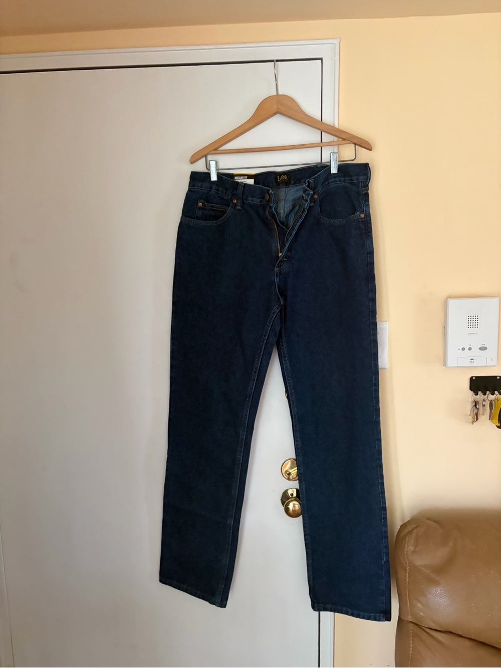 Lee Men's Navy Straight Jeans